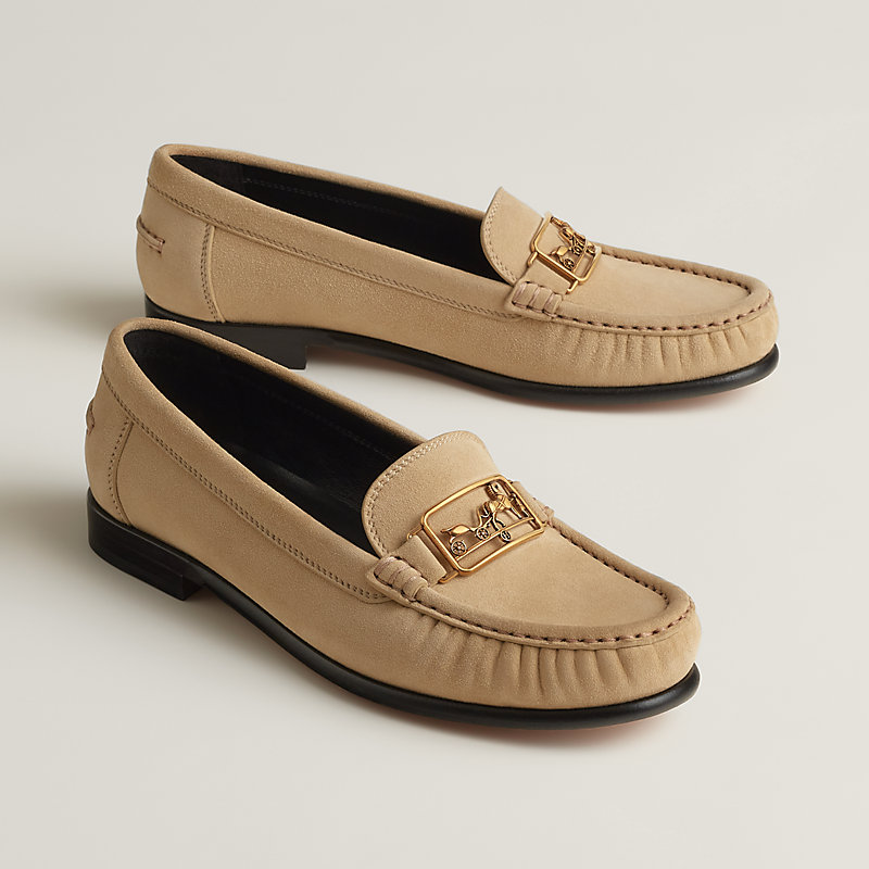 モカシン 《ケッシー》 - ベージュ | Hermès - エルメス-公式サイト